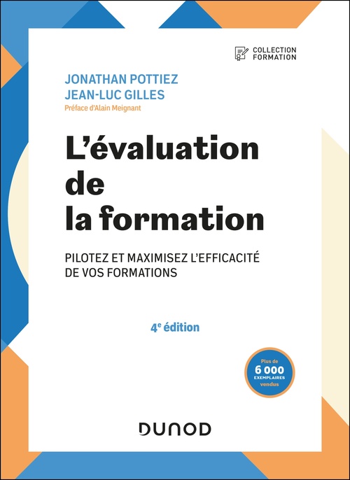 Couverture ebook de L'évaluation de la formation - 4e éd., de Jonathan Pottiez