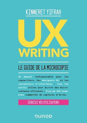 ebook cover of UX writing, by Kinneret Yifrah