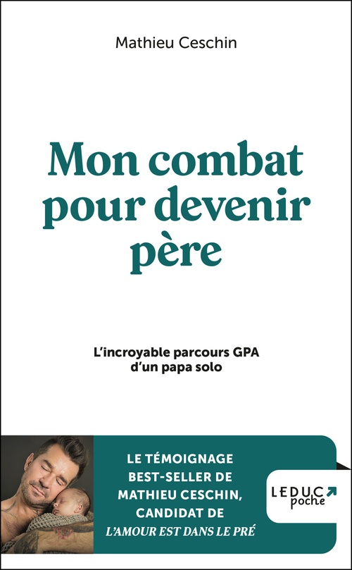 Couverture ebook de Mon combat pour devenir père, de Mathieu Ceschin