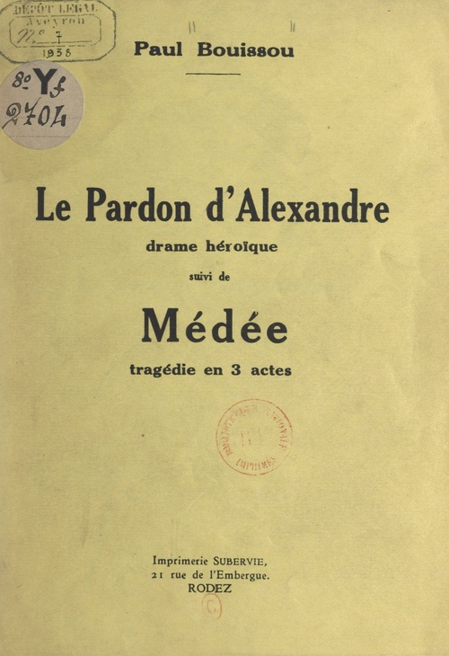 Couverture ebook de Le pardon d'Alexandre, de Paul Bouissou