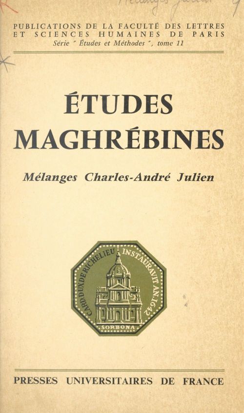 Couverture ebook de Études maghrébines, de Charles-Robert Ageron