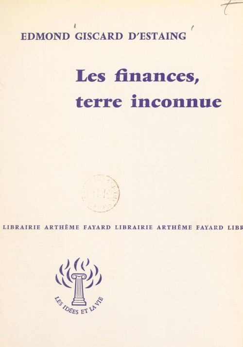 Couverture ebook de Les finances, terre inconnue, de Edmond Giscard D''Estaing