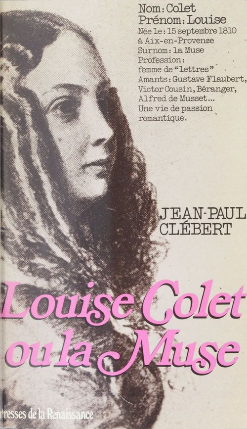 Couverture ebook de Louise Colet, de Jean-Paul Clébert