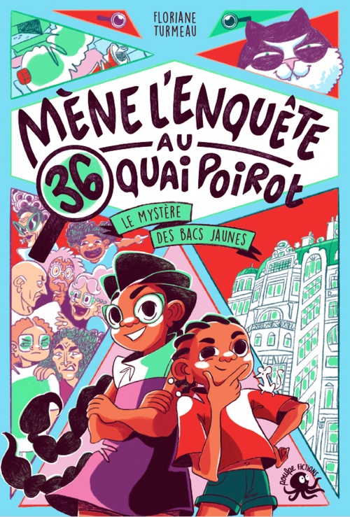 ebook cover of Mène l'enquête au 36, quai Poirot - Le Mystère des bacs jaunes, by Floriane Turmeau