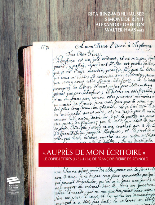 Couverture ebook de « Auprès de mon écritoire », de Alexandre Dafflon, Rita Binz-Wohlhauser, Simone De Reyff