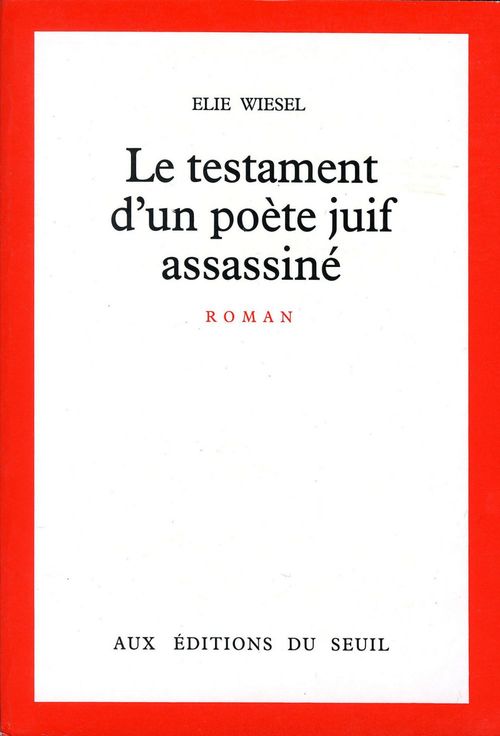 Couverture ebook de Le Testament d'un poète juif assassiné - Prix du Livre Inter 1980, de Wiesel Elie