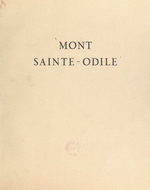 Couverture ebook de Mont Sainte-Odile, de Charles Wittmer
