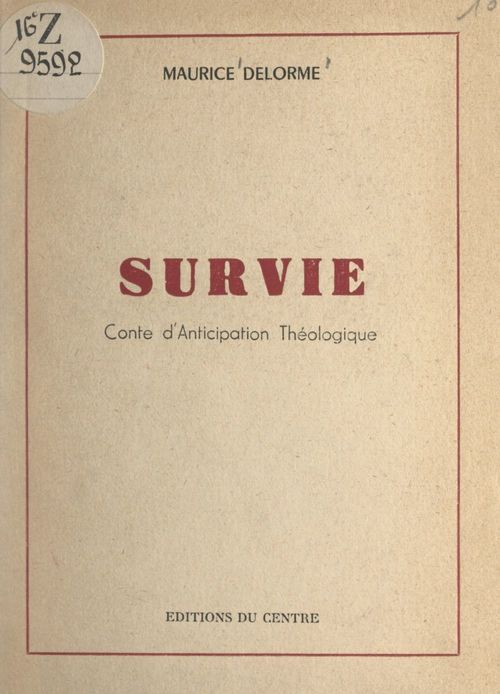 Couverture ebook de Survie, de Maurice Delorme