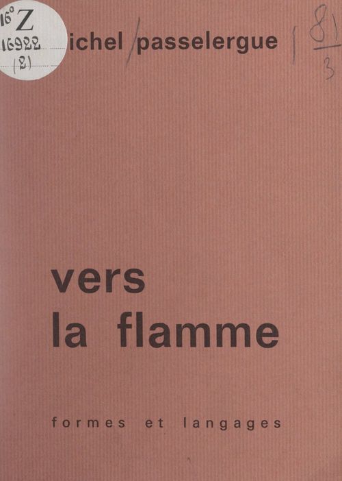 Couverture ebook de Vers la flamme, de Michel Passelergue