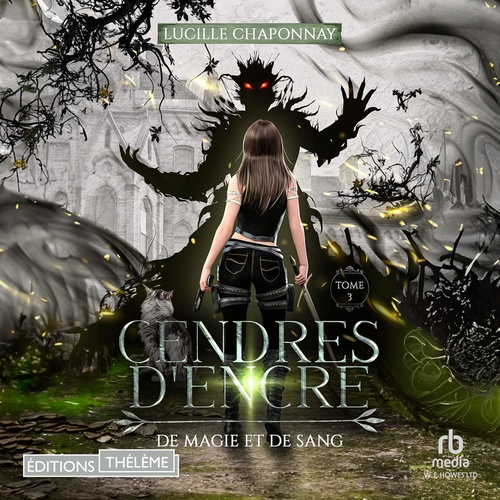audiobook cover of Cendres d'encre, by Lucille Chaponnay