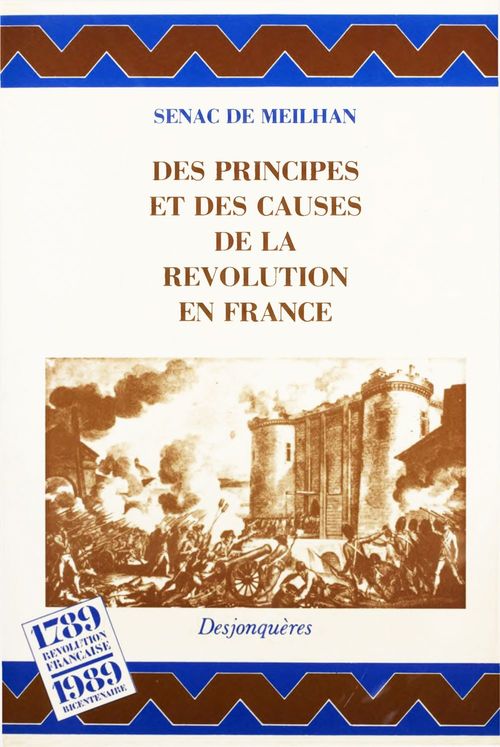 Couverture ebook de Des principes et des causes de la Révolution en France, de Gabriel Senac de meilhan