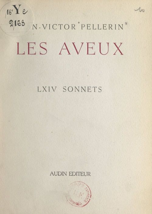 Couverture ebook de Les aveux, de Jean-Victor Pellerin