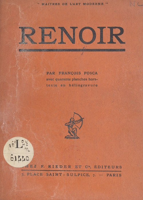 ebook cover of Renoir, by Francois Fosca