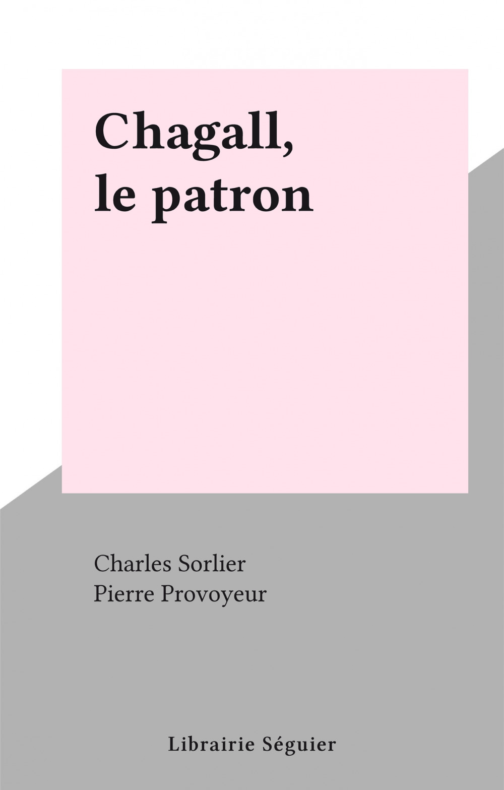 Couverture ebook de Chagall, le patron, de Charles Sorlier