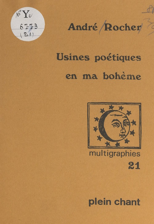 ebook cover of Usines poétiques en ma bohême, by Andre Rocher