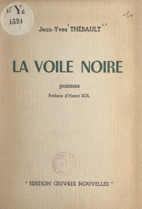 ebook cover of La voile noire, by Jean-Yves Thebault