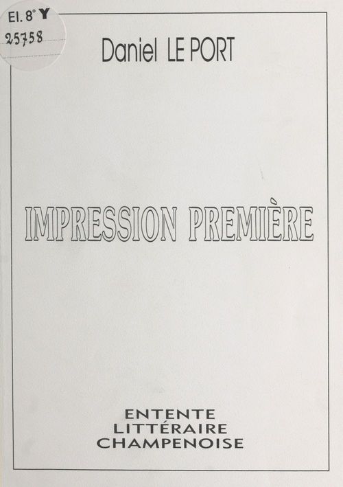Couverture ebook de Impression première, de Daniel Le Port