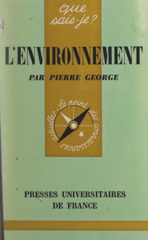 ebook cover of L'environnement, by Pierre George