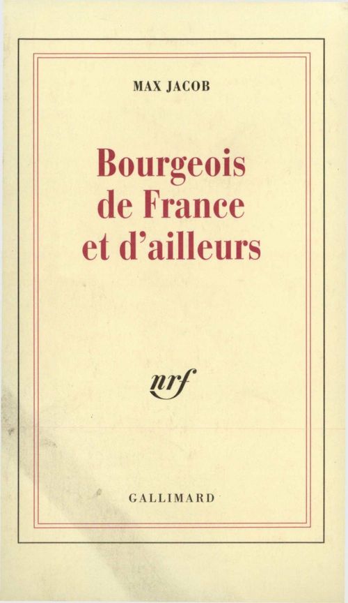 Couverture ebook de Bourgeois de France et d'ailleurs, de Max Jacob