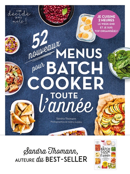 ebook cover of 52 nouveaux menus pour batch-cooker toute l'année, by Sandra Thomann
