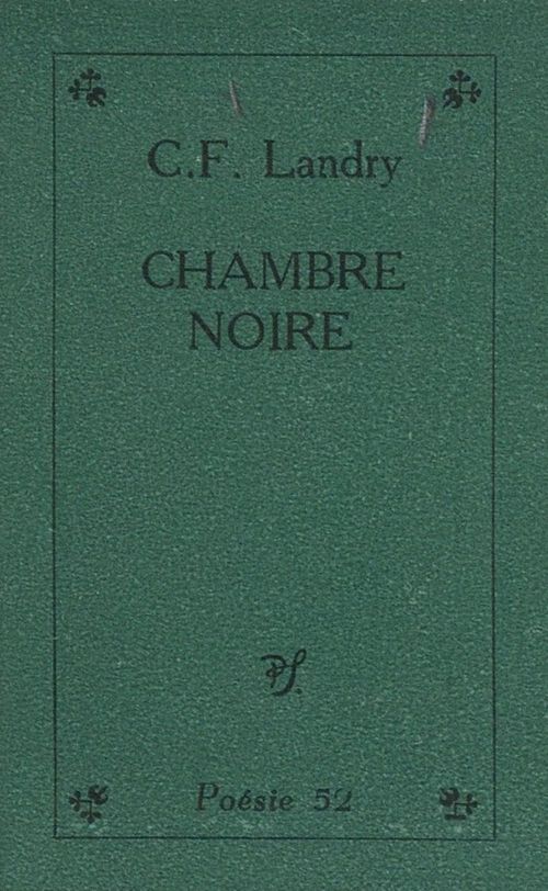 ebook cover of Chambre noire, by Charles-françois Landry