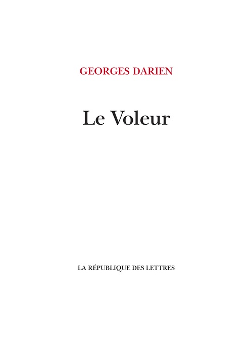 Couverture ebook de Le Voleur, de Georges Darien