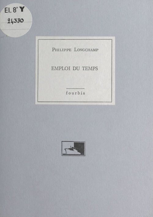 Couverture ebook de Emploi du temps, de Longchamp