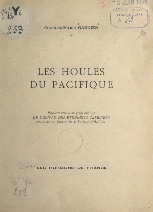 Couverture ebook de Les houles du Pacifique, de Charles-Marie Garnier