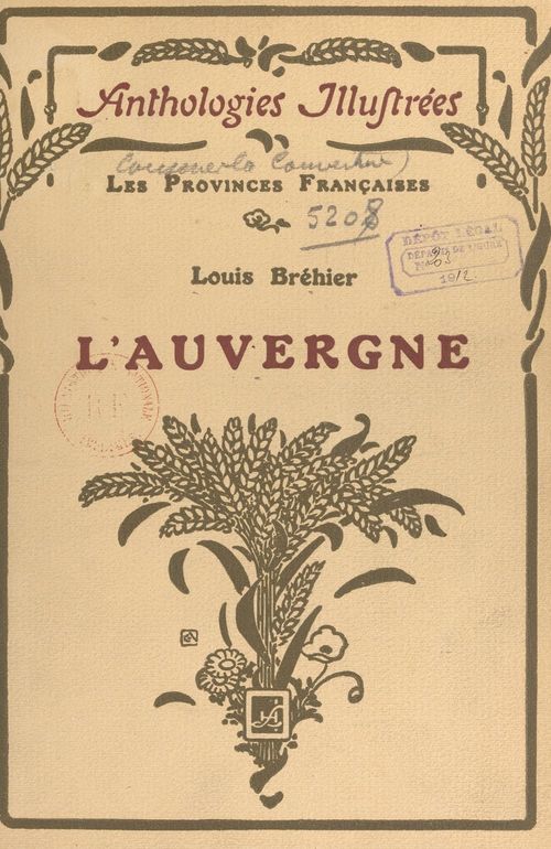 Couverture ebook de L'Auvergne, de Louis Brehier