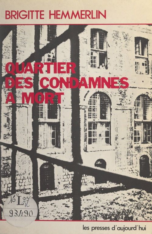 Couverture ebook de Quartier des condamnés à mort, de Brigitte Hemmerlin