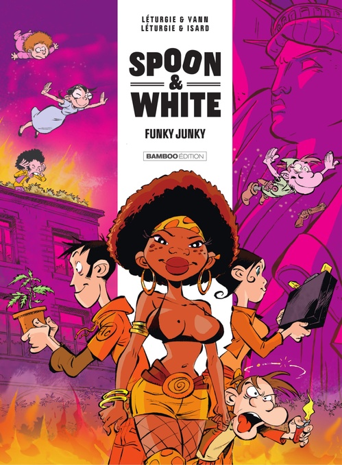Couverture ebook de Spoon & White - Tome 5 - Funky Junky, de Yann, Jean Léturgie, Franck Isard, Simon Léturgie
