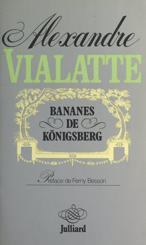 Couverture ebook de Bananes de Königsberg, de Alexandre Vialatte