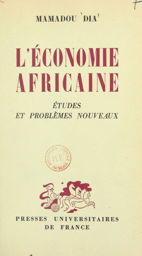 Couverture ebook de L'économie africaine, de Mamadou Dia