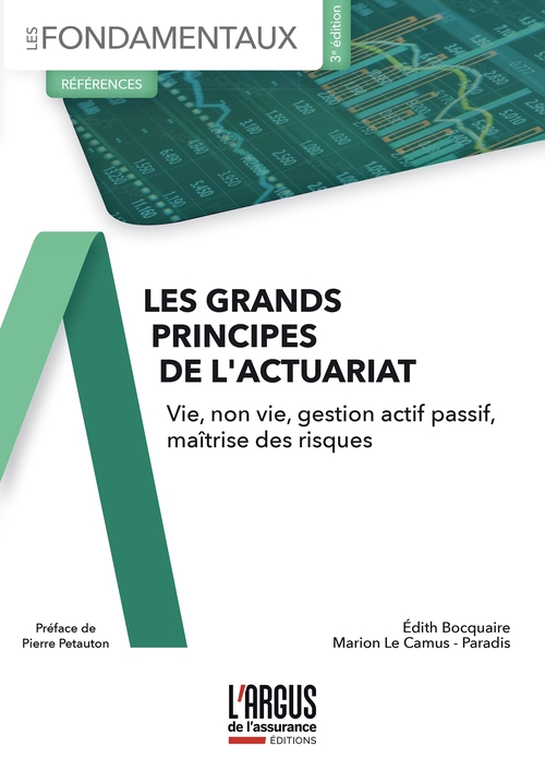Couverture ebook de Les grands principes de l'actuariat, de Edith Bocquaire, Marion Lecamus-Paradis