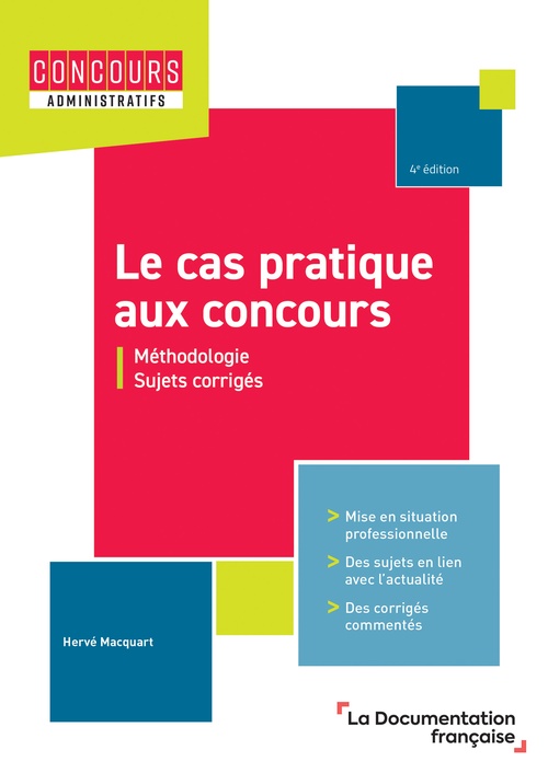ebook cover of Le cas pratique aux concours - 4ème édition, by Hervé Macquart