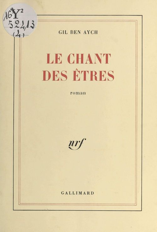 Couverture ebook de Le chant des êtres, de Gil Ben Aych