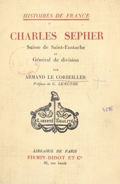 ebook cover of Charles Sepher, by Armand Le Corbeiller