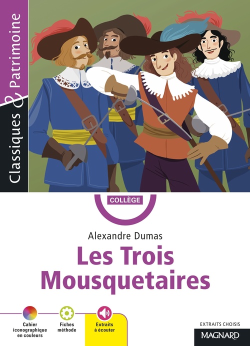 Couverture ebook de Les Trois Mousquetaires - Classiques et Patrimoine, de Alexandre Dumas
