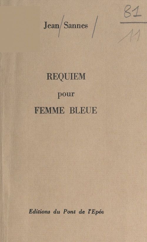 Couverture ebook de Requiem pour femme bleue, de Jean Sannes