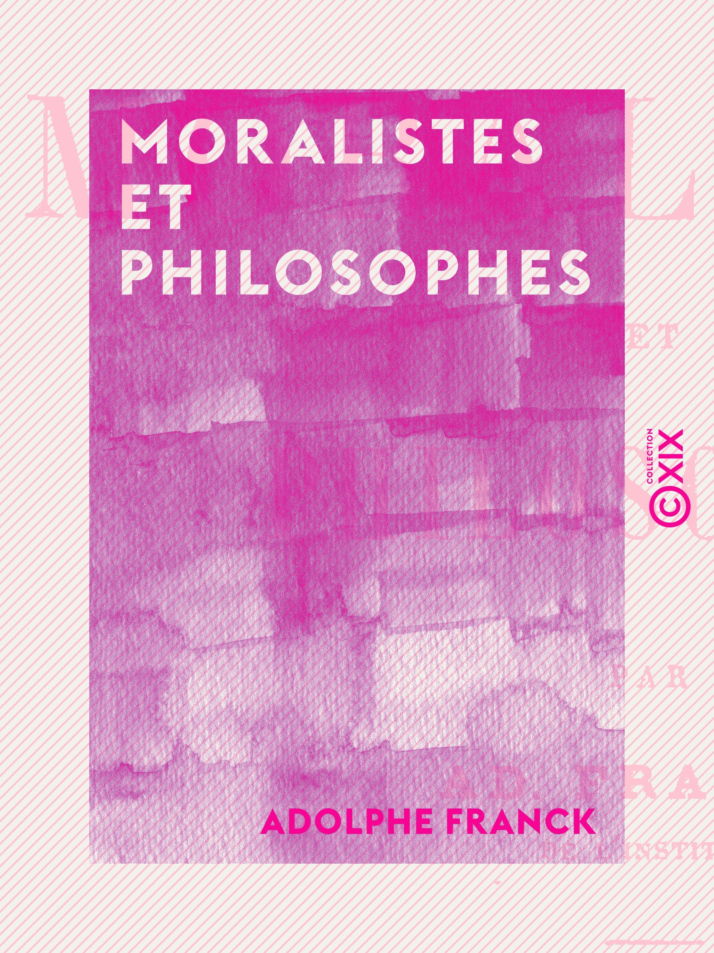 ebook cover of Moralistes et Philosophes, by Adolphe Franck