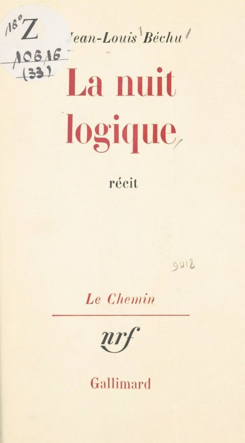 ebook cover of La nuit logique, by Jean-louis Béchu