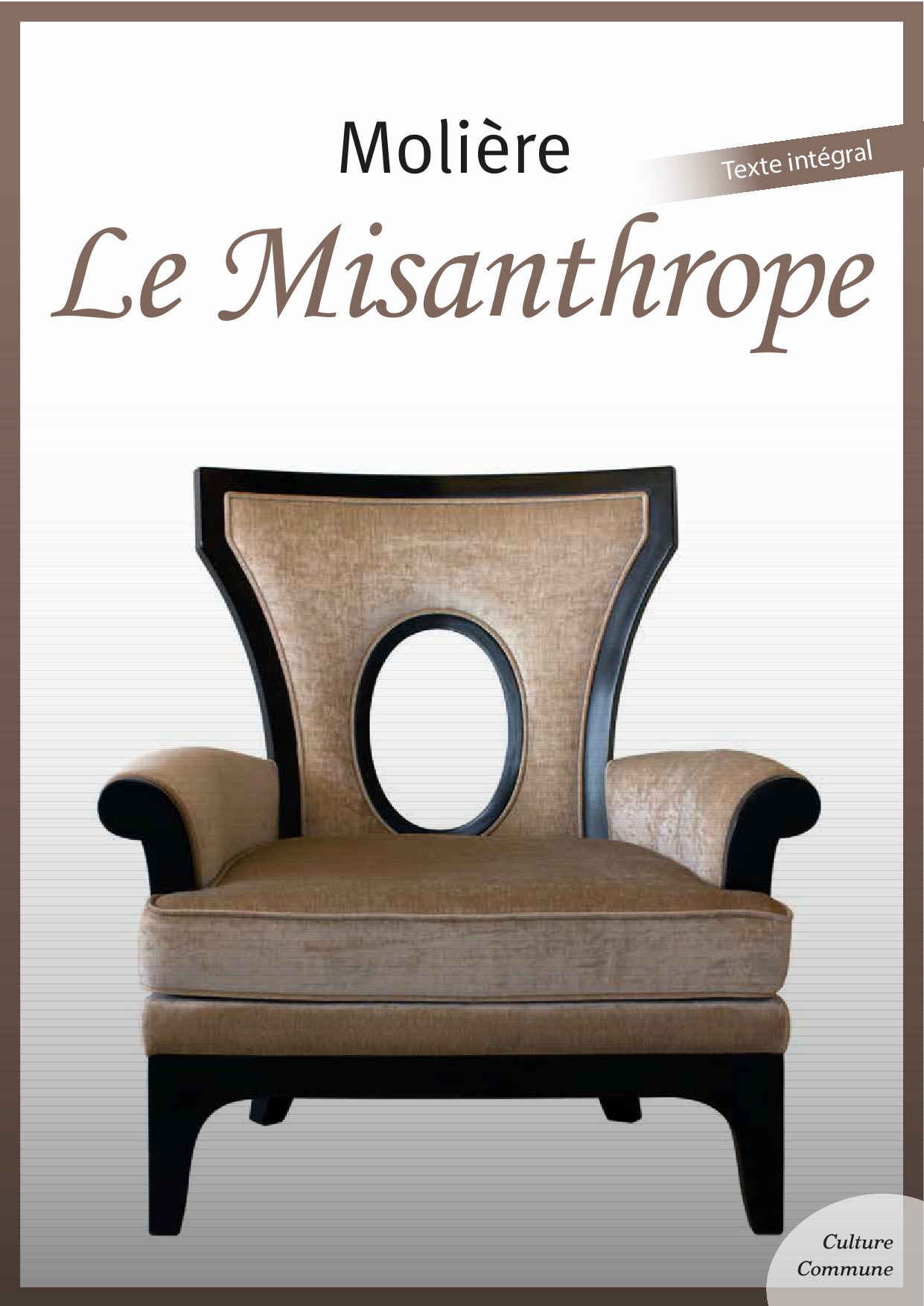 ebook cover of Le Misanthrope, by Molière