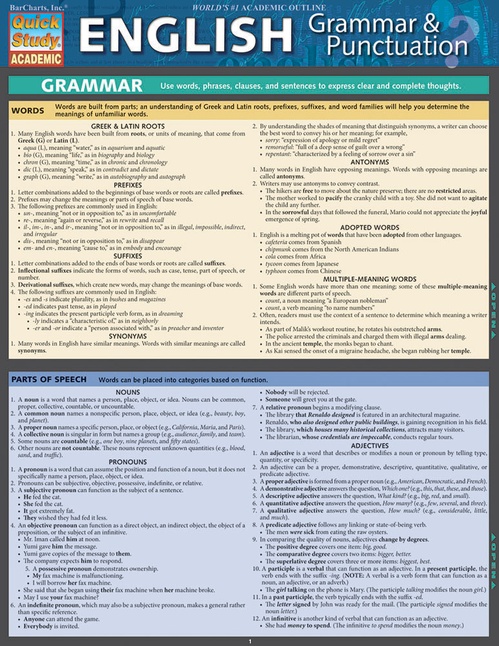 Couverture ebook de English Grammar & Punctuation, de