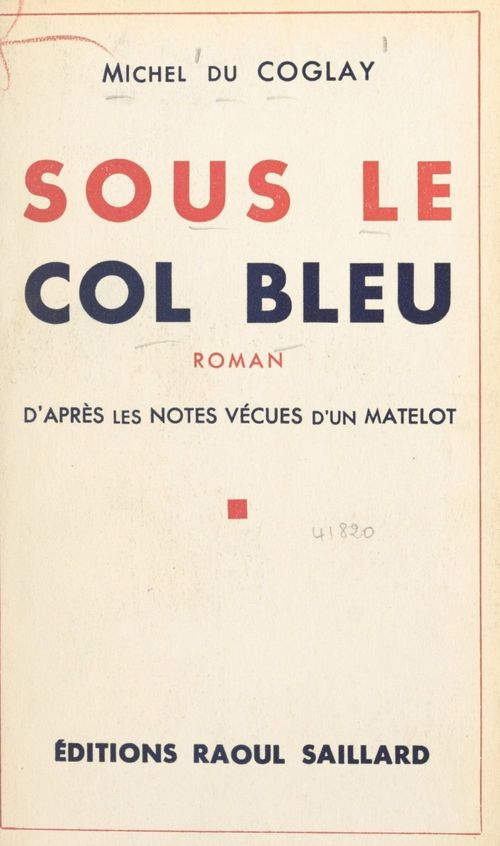 Couverture ebook de Sous le col bleu, de Michel Du Coglay