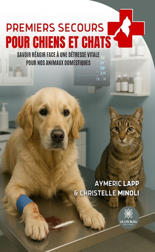 Couverture ebook de Premiers secours pour chiens et chats, de Christelle Minoli