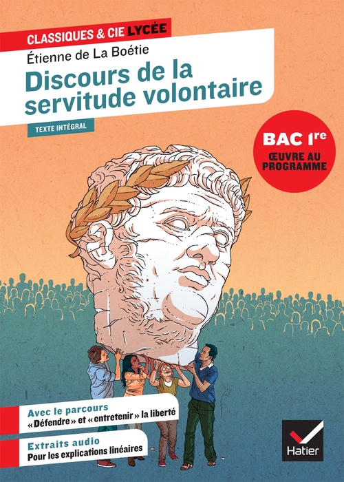 ebook cover of Discours de la servitude volontaire (oeuvre au programme du Bac de français 2027, 1re), by Étienne La Boétie, Nora Nadifi