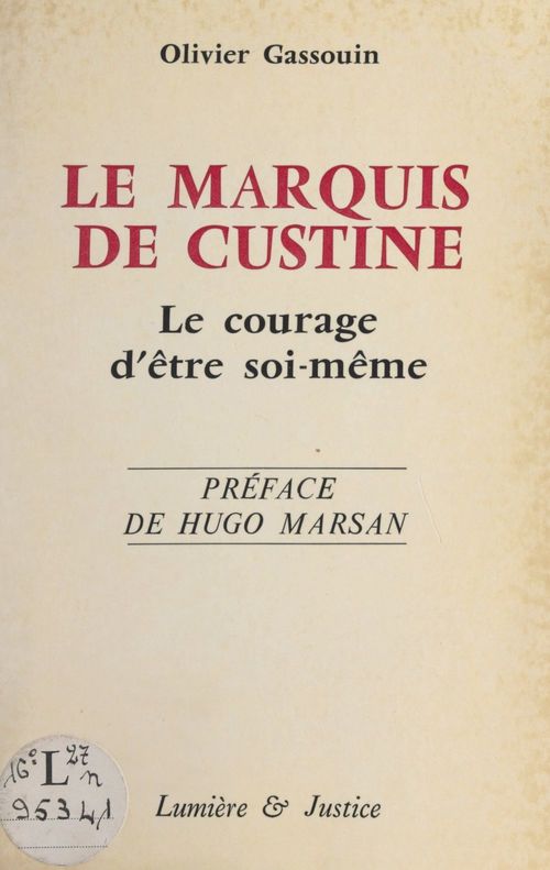 Couverture ebook de Le marquis de Custine, de Olivier Gassouin