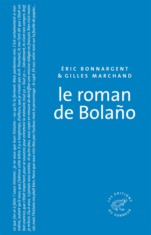 ebook cover of Le Roman de Bolano, by Eric Bonnargent, Gilles Marchand