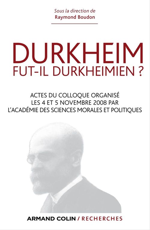 ebook cover of Durkheim fut-il durkheimien ?, by Raymond Boudon