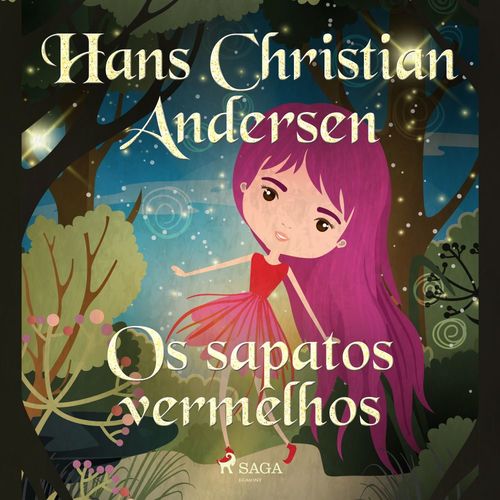 audiobook cover of Os sapatos vermelhos, by Hans Christian Andersen